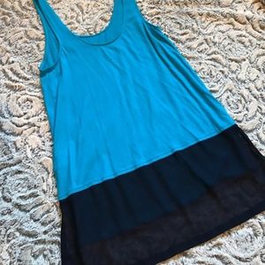 Express Blue Colorblock Tank Top
